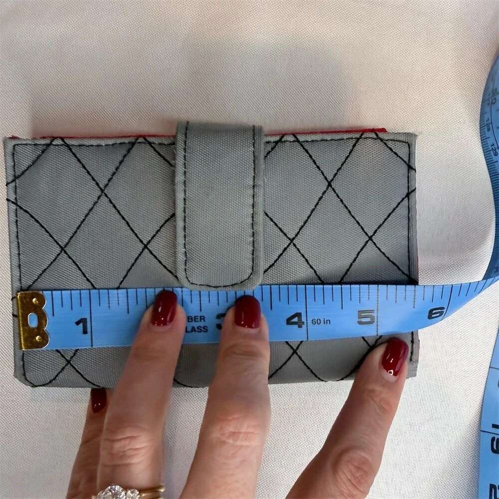 Travelon Wallet Womens One Size Gray Quilted RFID Bifold Zip Coin Pocket